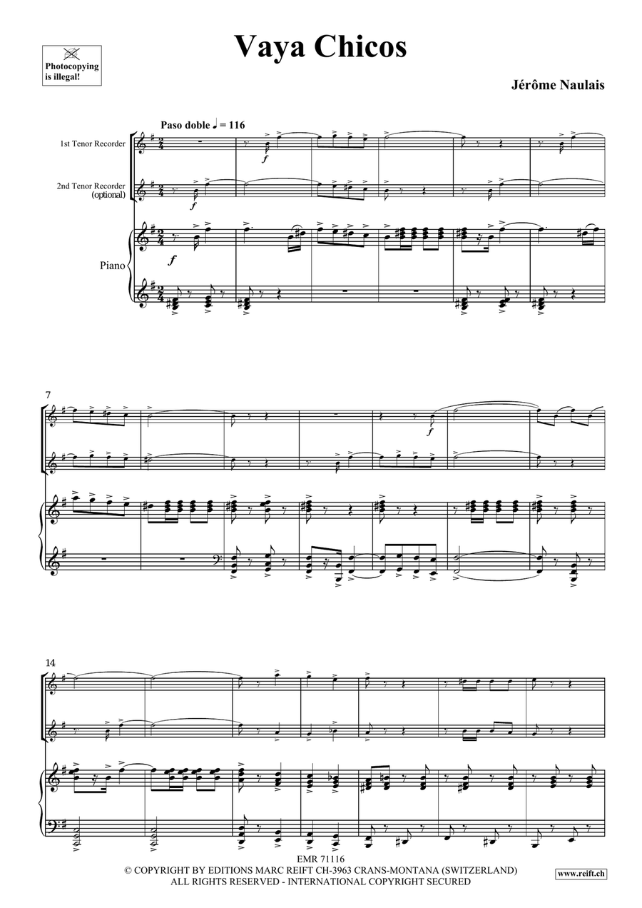 Vaya Chicos Vaya Chicos Tenor Recorder scores gallery preview page 4