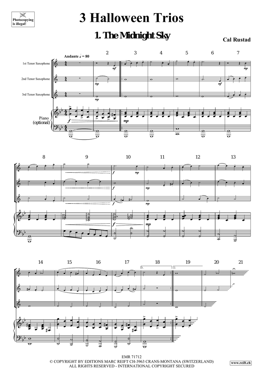 3 Halloween Trios Tenor Saxophone - Sheet Music page 4