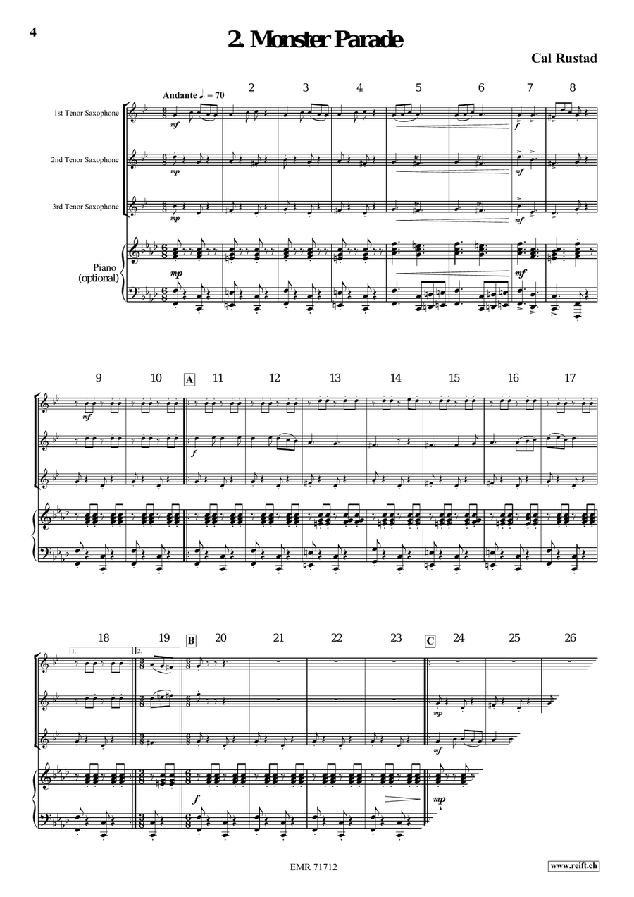 3 Halloween Trios Tenor Saxophone - Sheet Music page 5