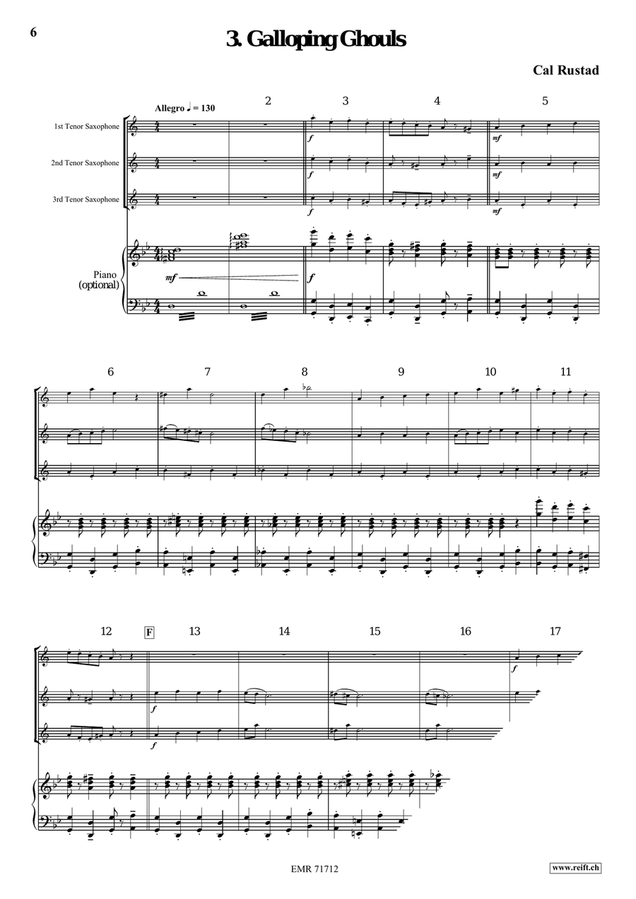 3 Halloween Trios Tenor Saxophone - Sheet Music page 6