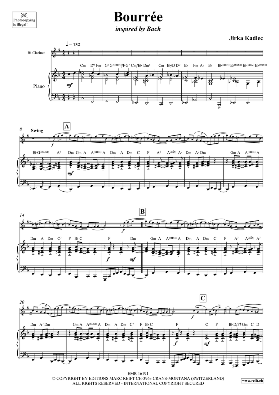 Bourrée Bourrée Clarinet Solo scores gallery preview page 6