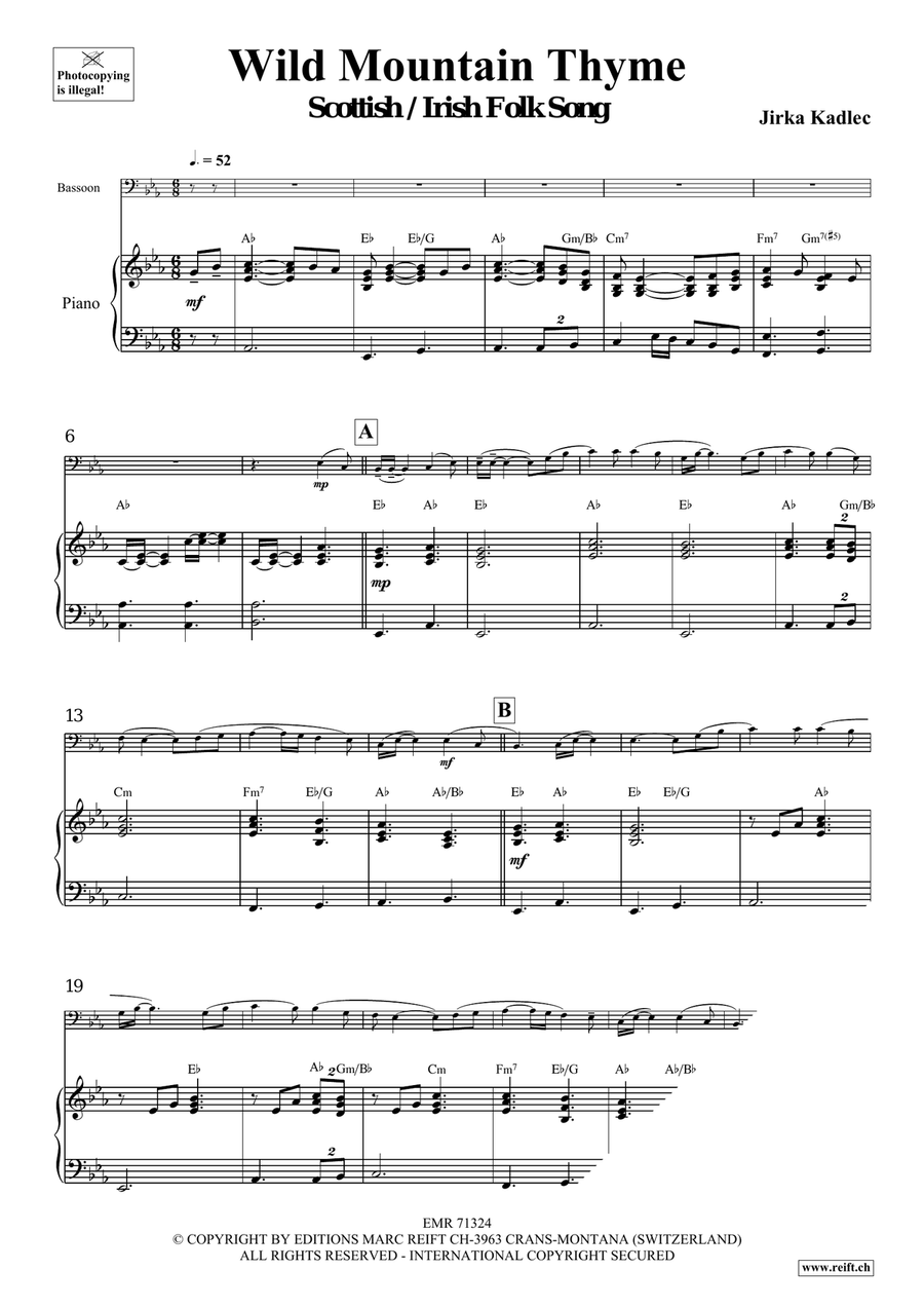 Wild Mountain Thyme Wild Mountain Thyme Bassoon Solo scores gallery preview page 4