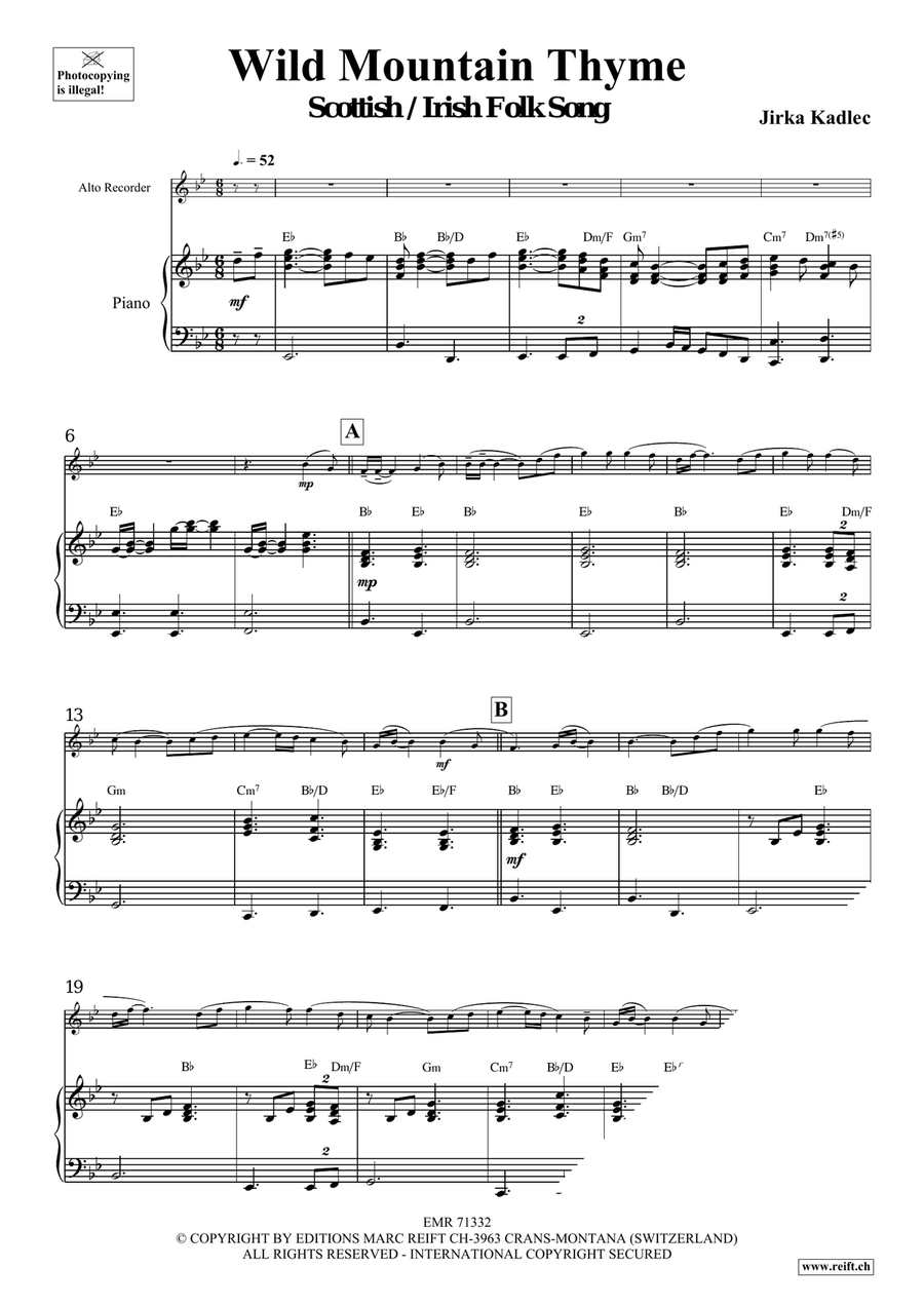 Wild Mountain Thyme Wild Mountain Thyme Alto Recorder scores gallery preview page 4