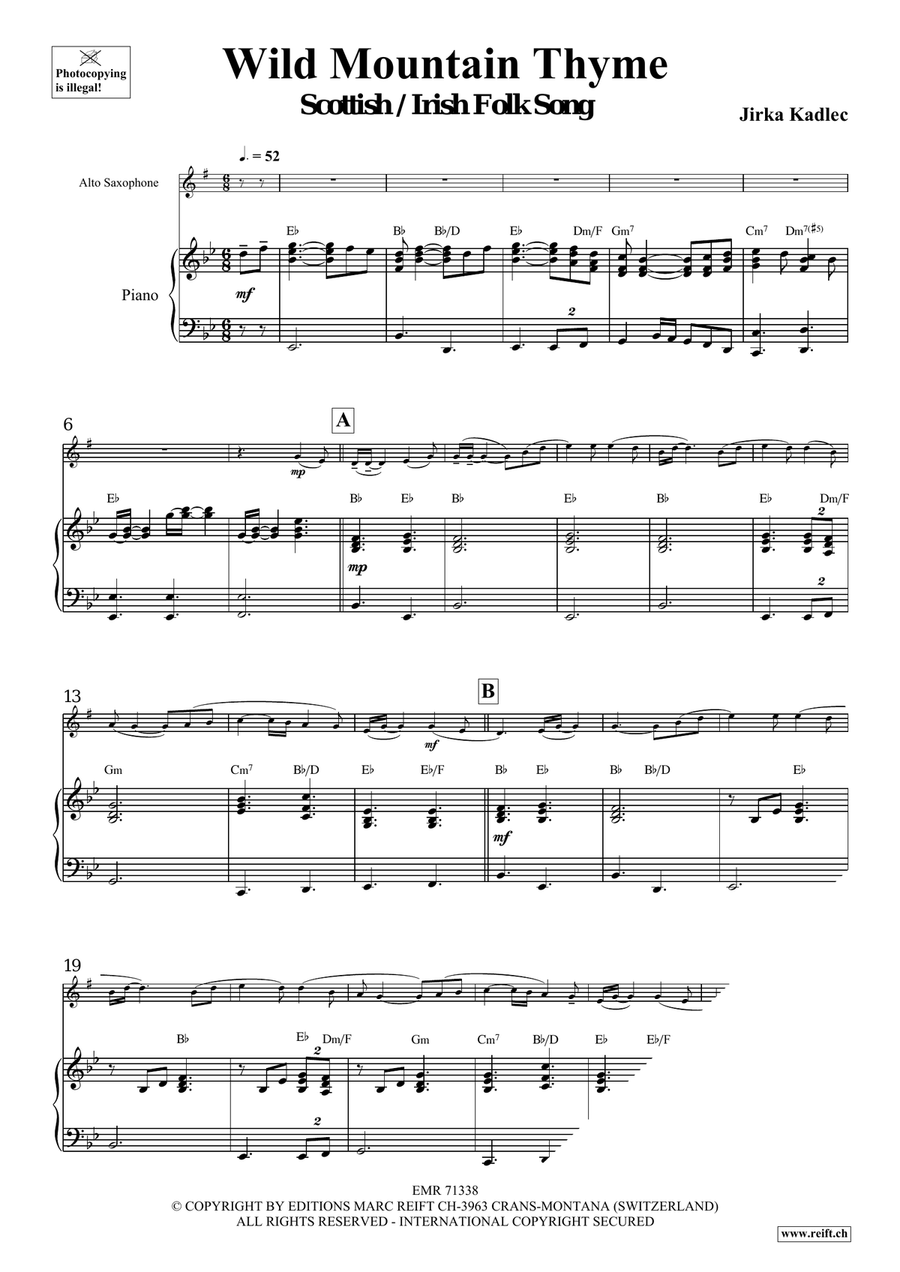 Wild Mountain Thyme Wild Mountain Thyme Alto Saxophone scores gallery preview page 4