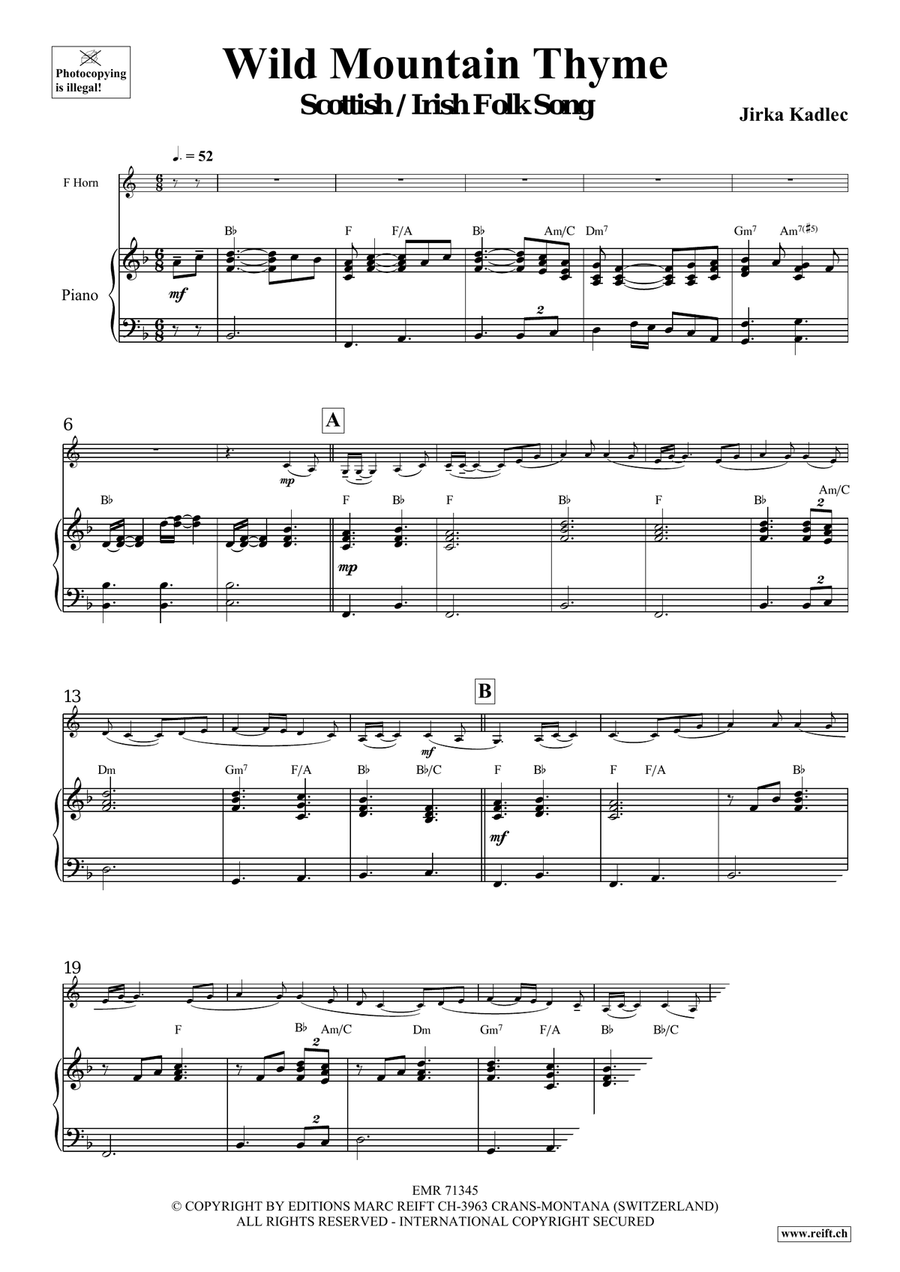 Wild Mountain Thyme Wild Mountain Thyme Horn scores gallery preview page 4