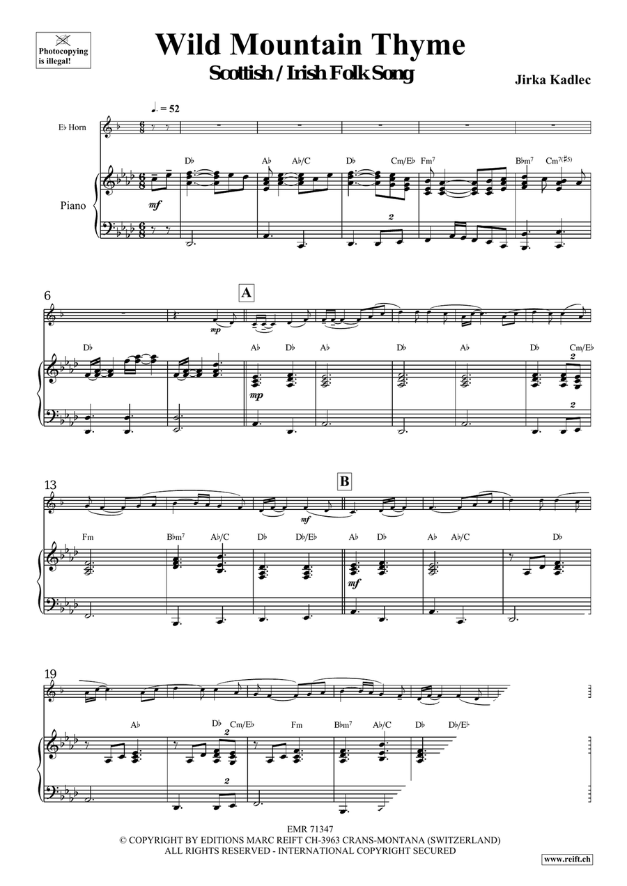 Wild Mountain Thyme Wild Mountain Thyme Horn scores gallery preview page 4