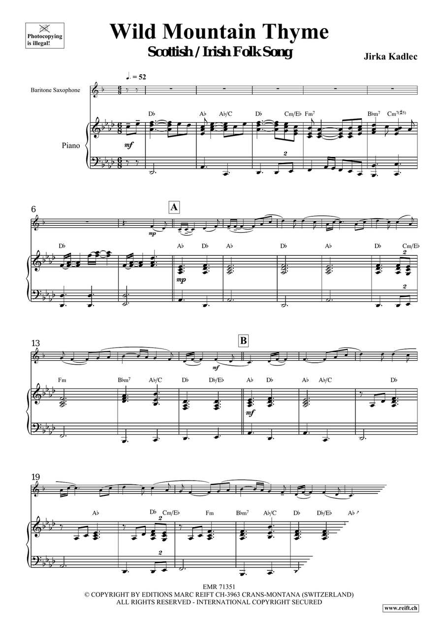 Wild Mountain Thyme Wild Mountain Thyme Baritone Saxophone scores gallery preview page 4