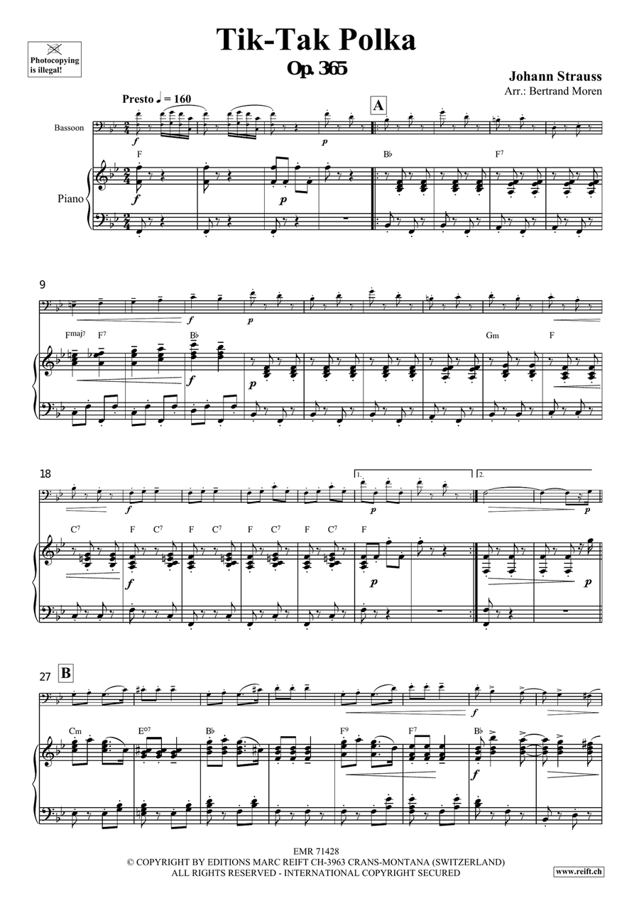 Tik-Tak Polka Tik-Tak Polka Bassoon Solo scores gallery preview page 4