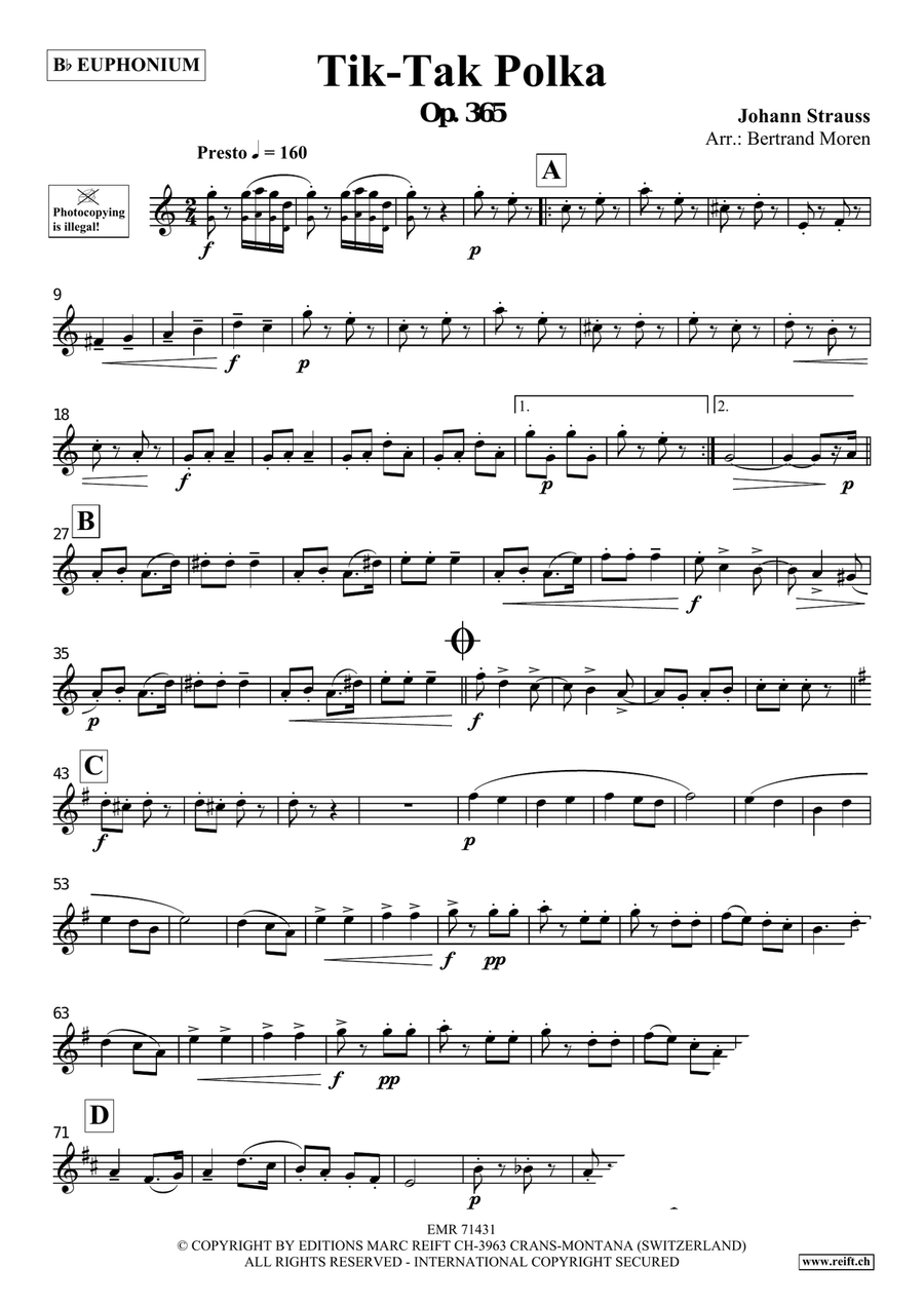 Tik-Tak Polka Tik-Tak Polka Euphonium scores gallery preview page 3