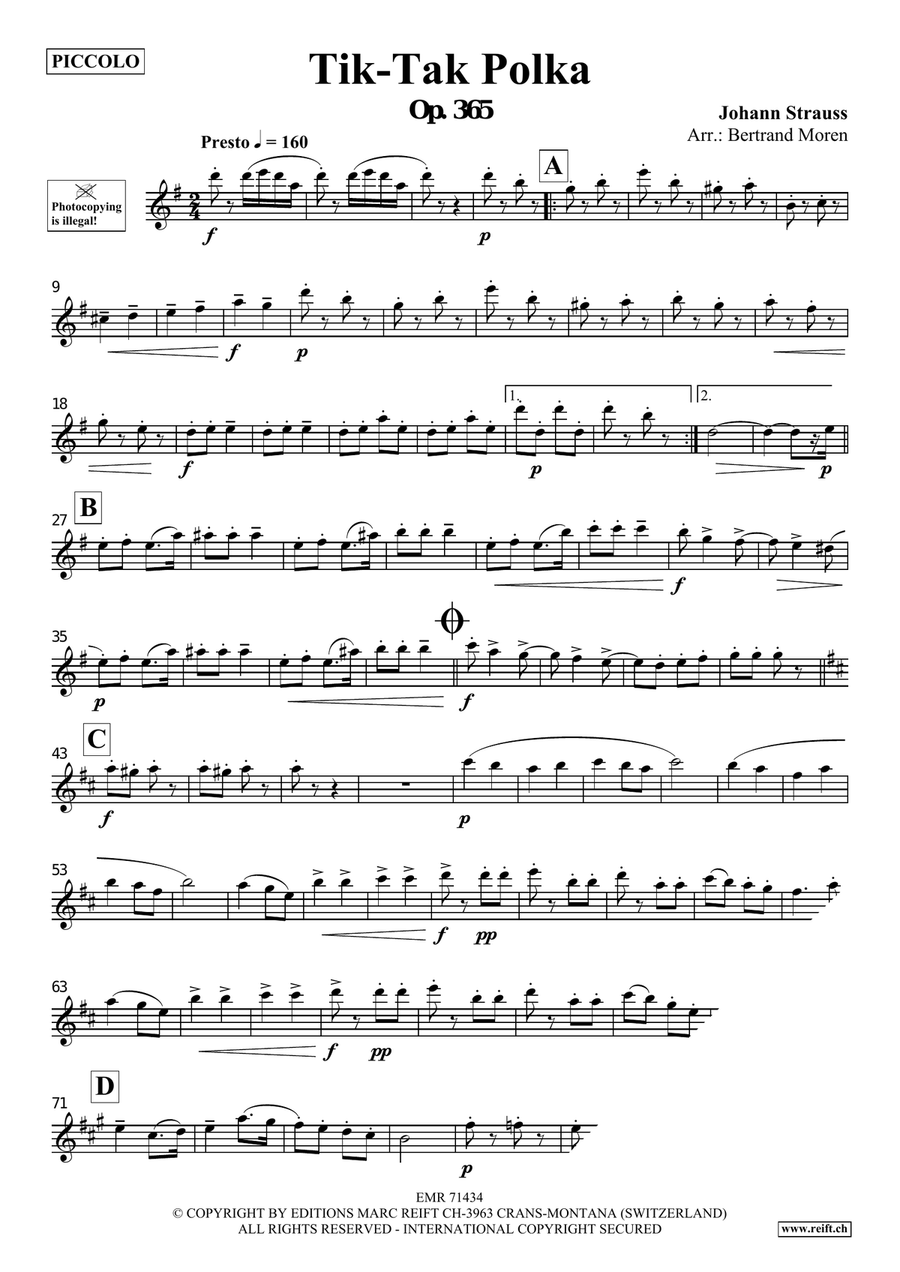 Tik-Tak Polka Tik-Tak Polka Piccolo scores gallery preview page 3