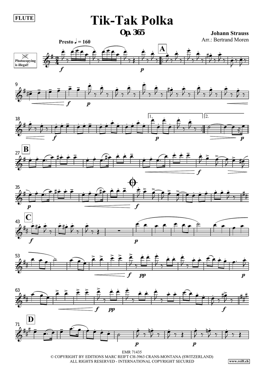 Tik-Tak Polka Tik-Tak Polka Flute Solo scores gallery preview page 3