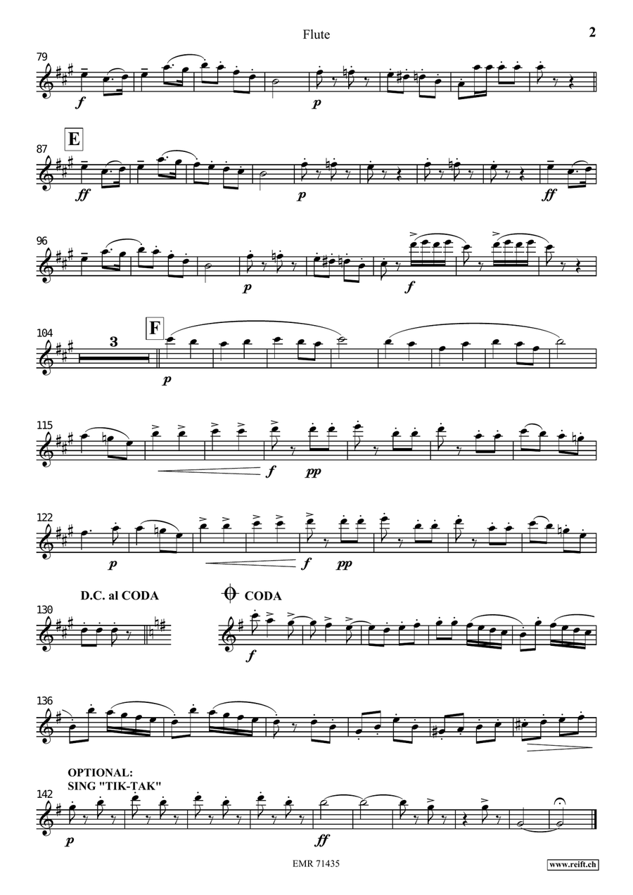 Tik-Tak Polka Tik-Tak Polka Flute Solo scores gallery preview page 4