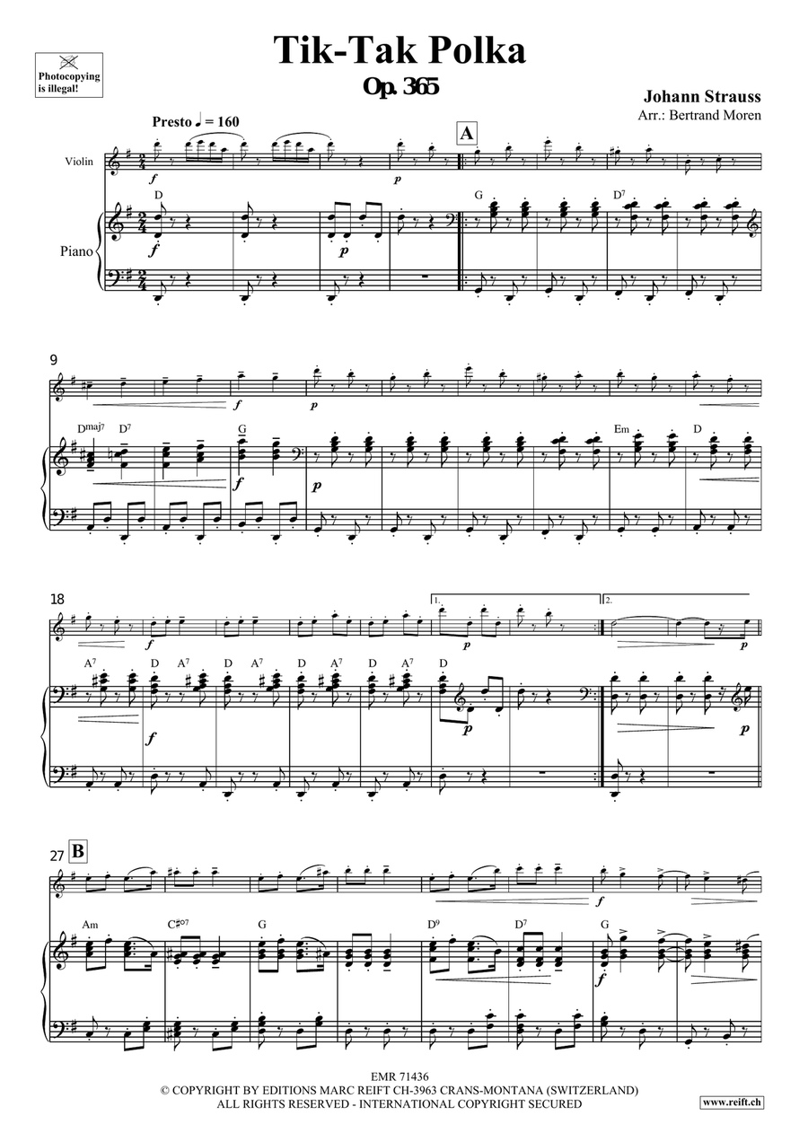 Tik-Tak Polka Tik-Tak Polka Violin Solo scores gallery preview page 4