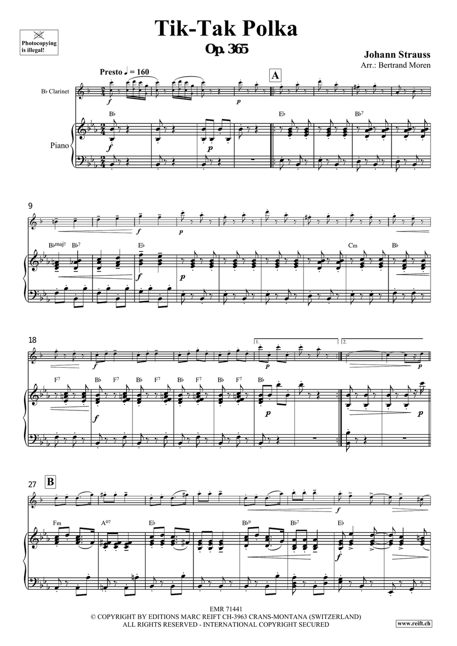 Tik-Tak Polka Tik-Tak Polka Clarinet Solo scores gallery preview page 4