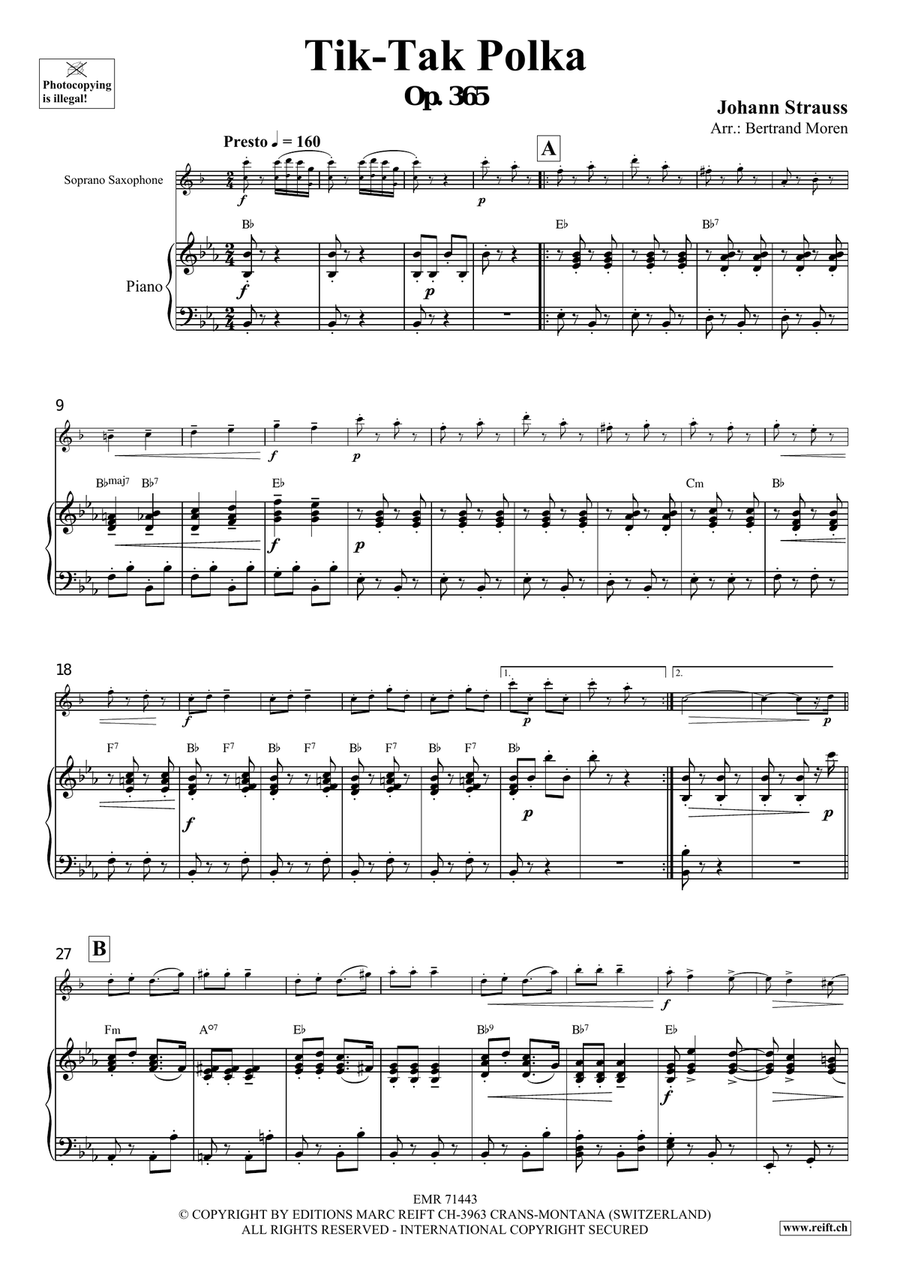Tik-Tak Polka Tik-Tak Polka Soprano Saxophone scores gallery preview page 4