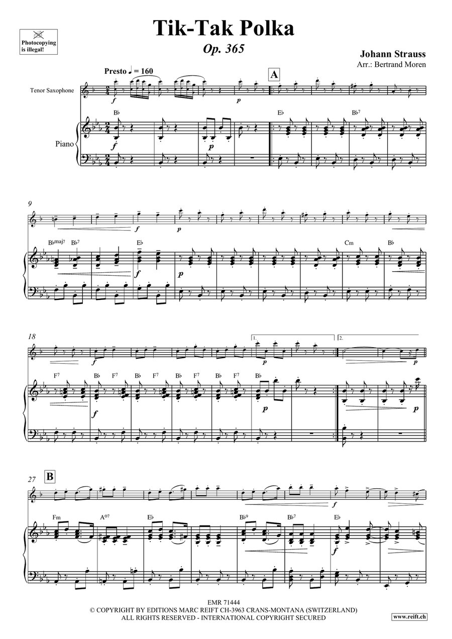 Tik-Tak Polka Tik-Tak Polka Tenor Saxophone scores gallery preview page 4