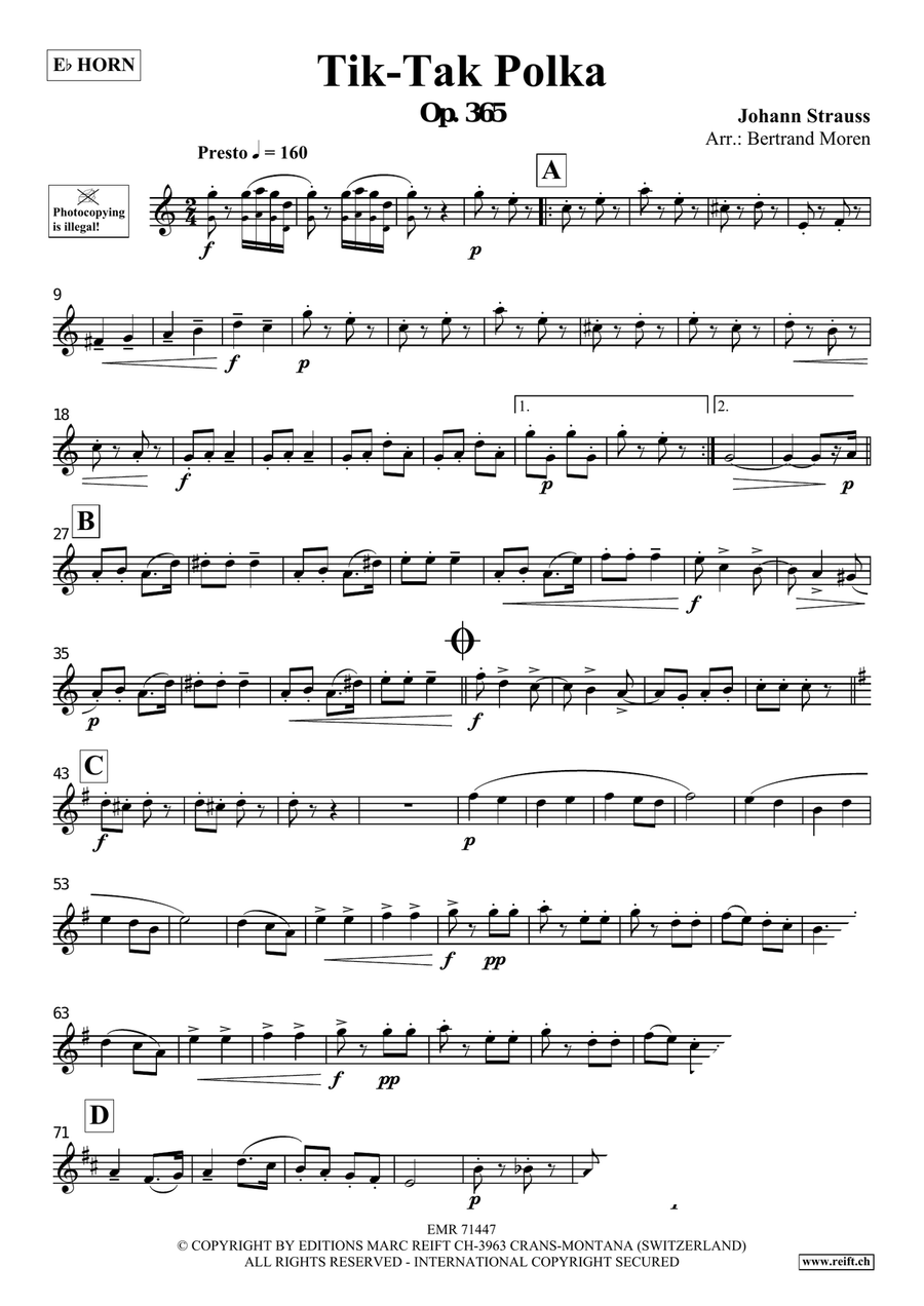 Tik-Tak Polka Tik-Tak Polka Horn scores gallery preview page 3