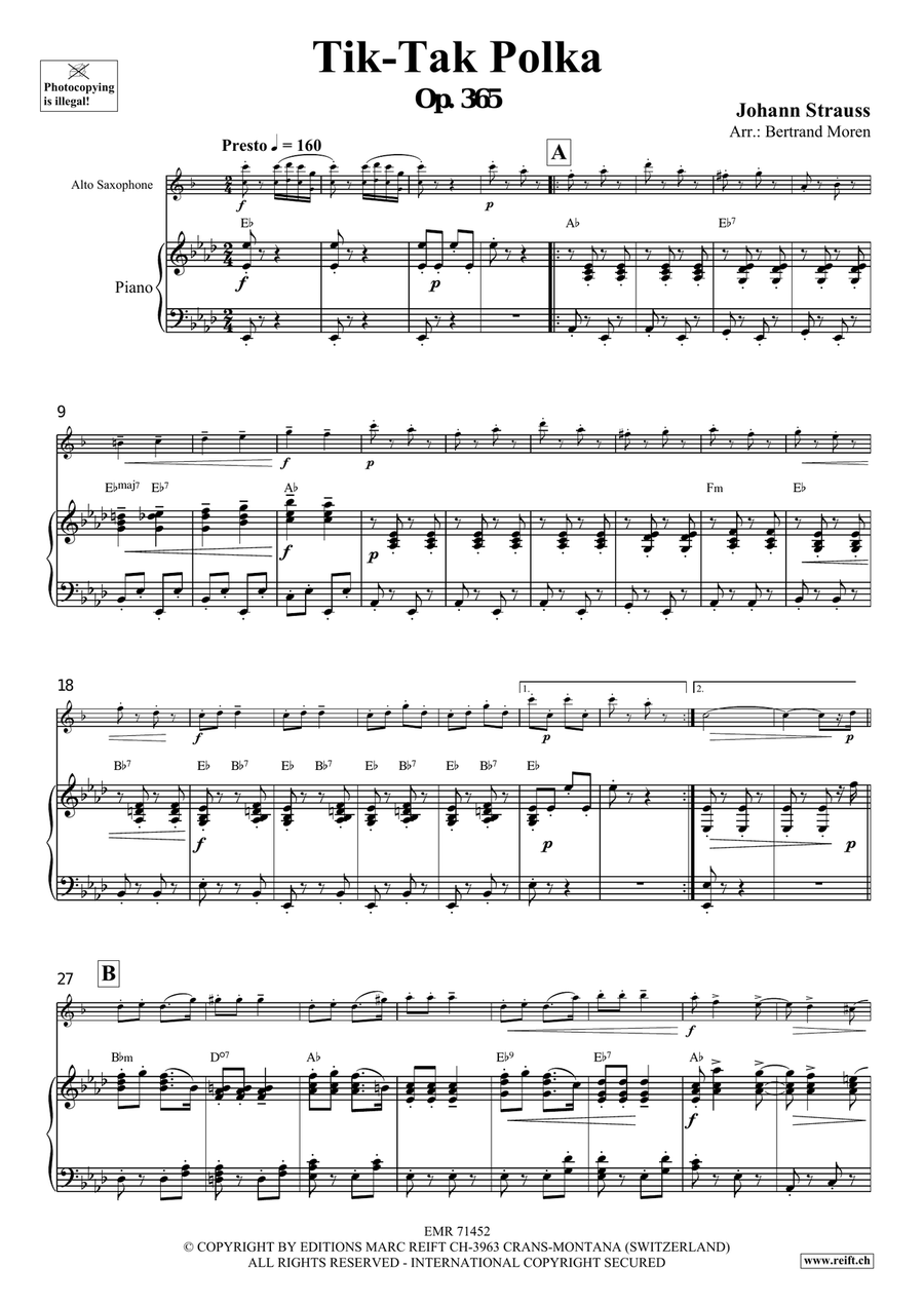 Tik-Tak Polka Tik-Tak Polka Alto Saxophone scores gallery preview page 4
