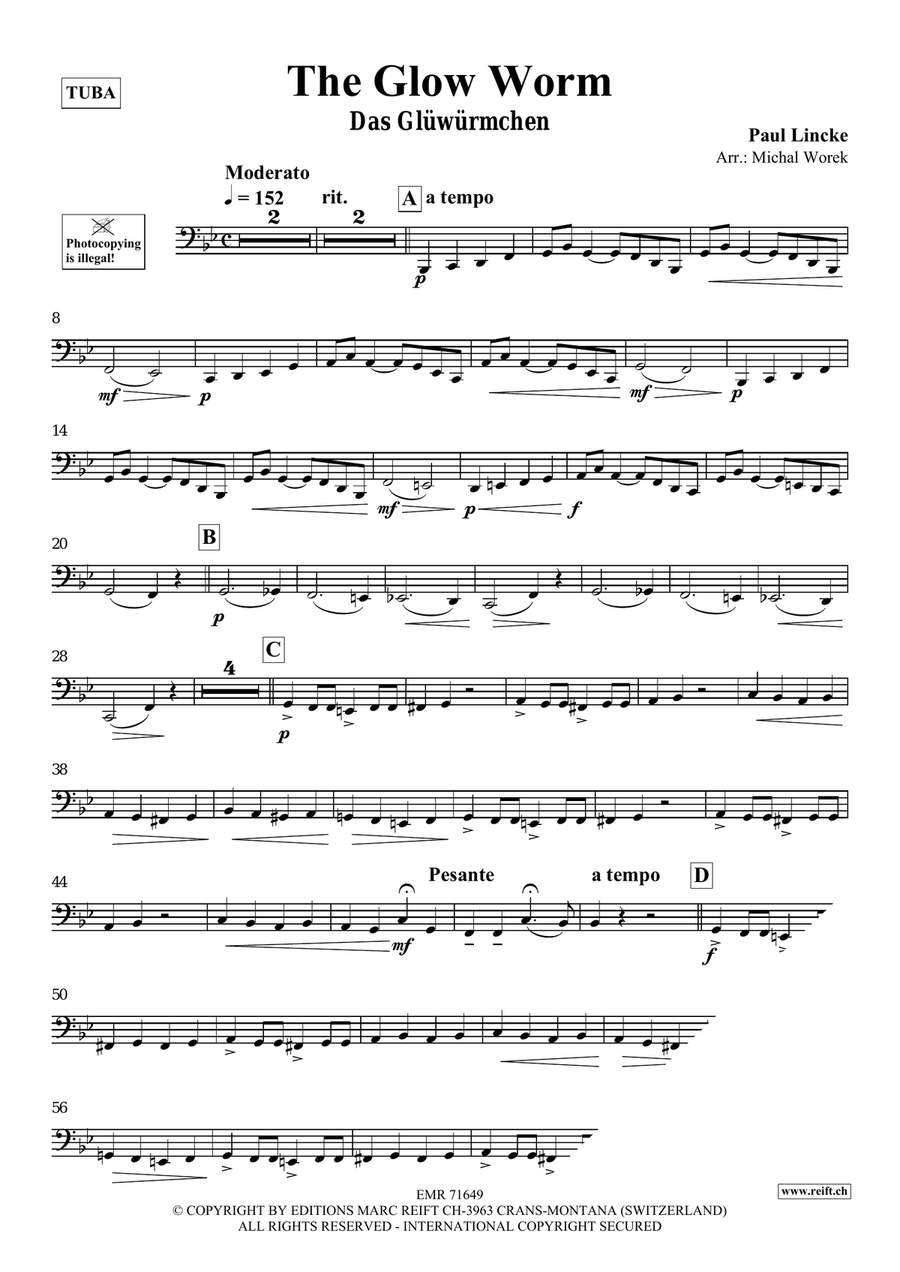 The Glow Worm The Glow Worm Tuba scores gallery preview page 3