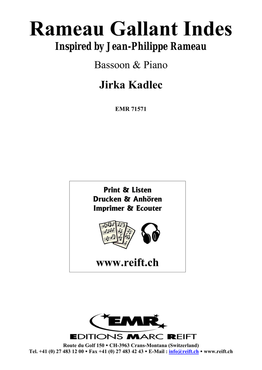 Rameau Gallant Indes Bassoon Solo scores gallery preview page 2