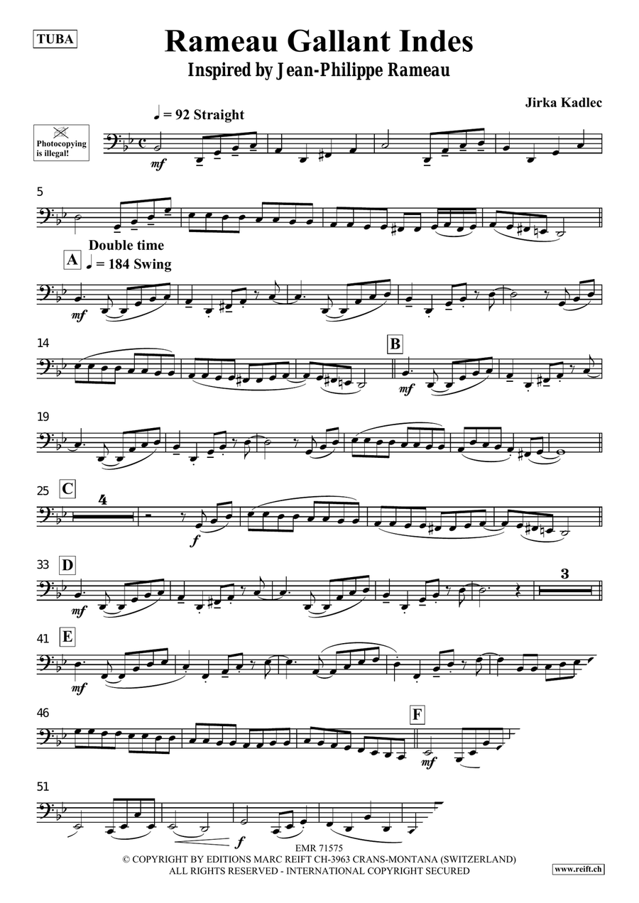 Rameau Gallant Indes Rameau Gallant Indes Tuba scores gallery preview page 4