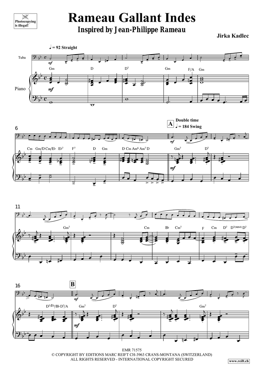Rameau Gallant Indes Rameau Gallant Indes Tuba scores gallery preview page 5