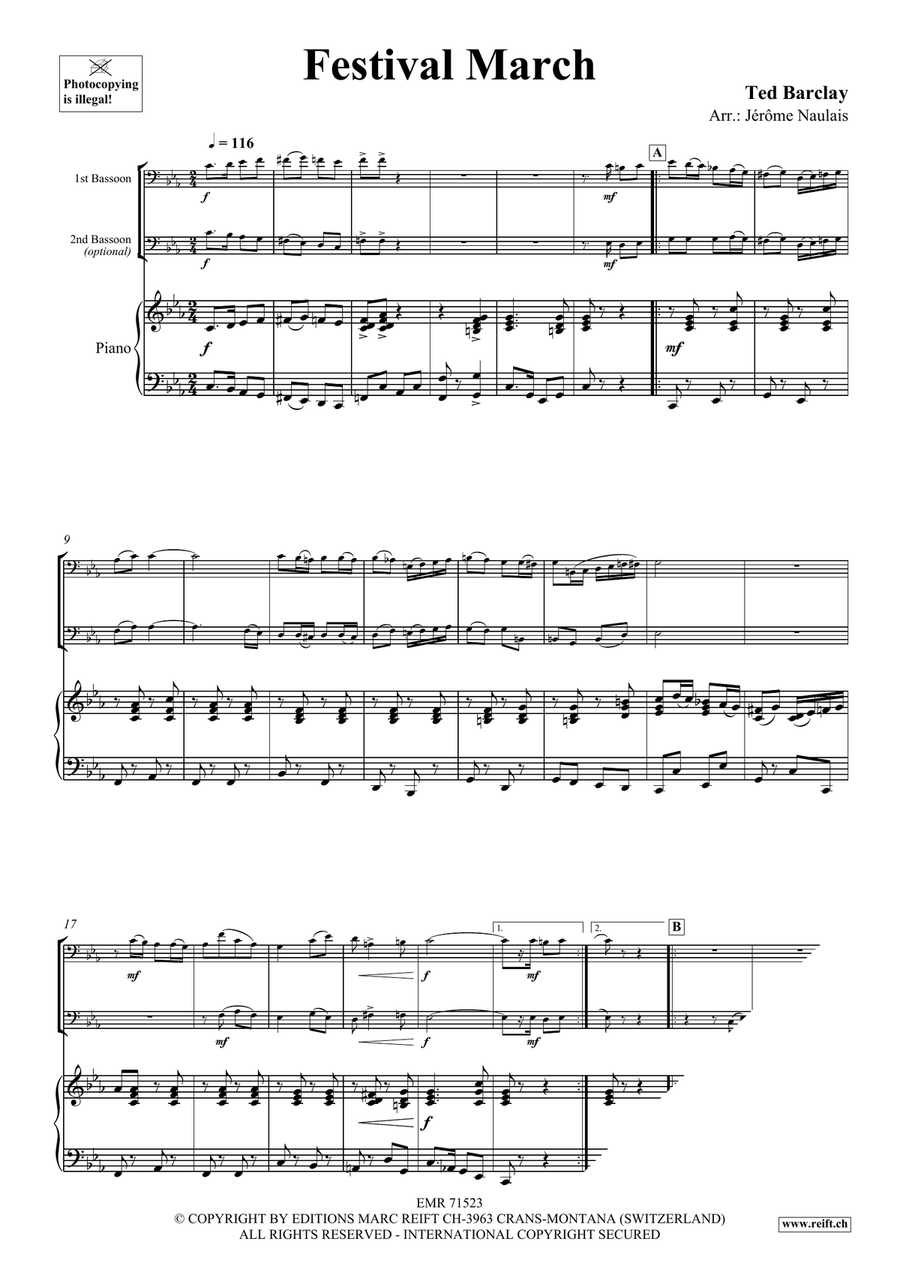 Festival March Festival March Bassoon scores gallery preview page 4