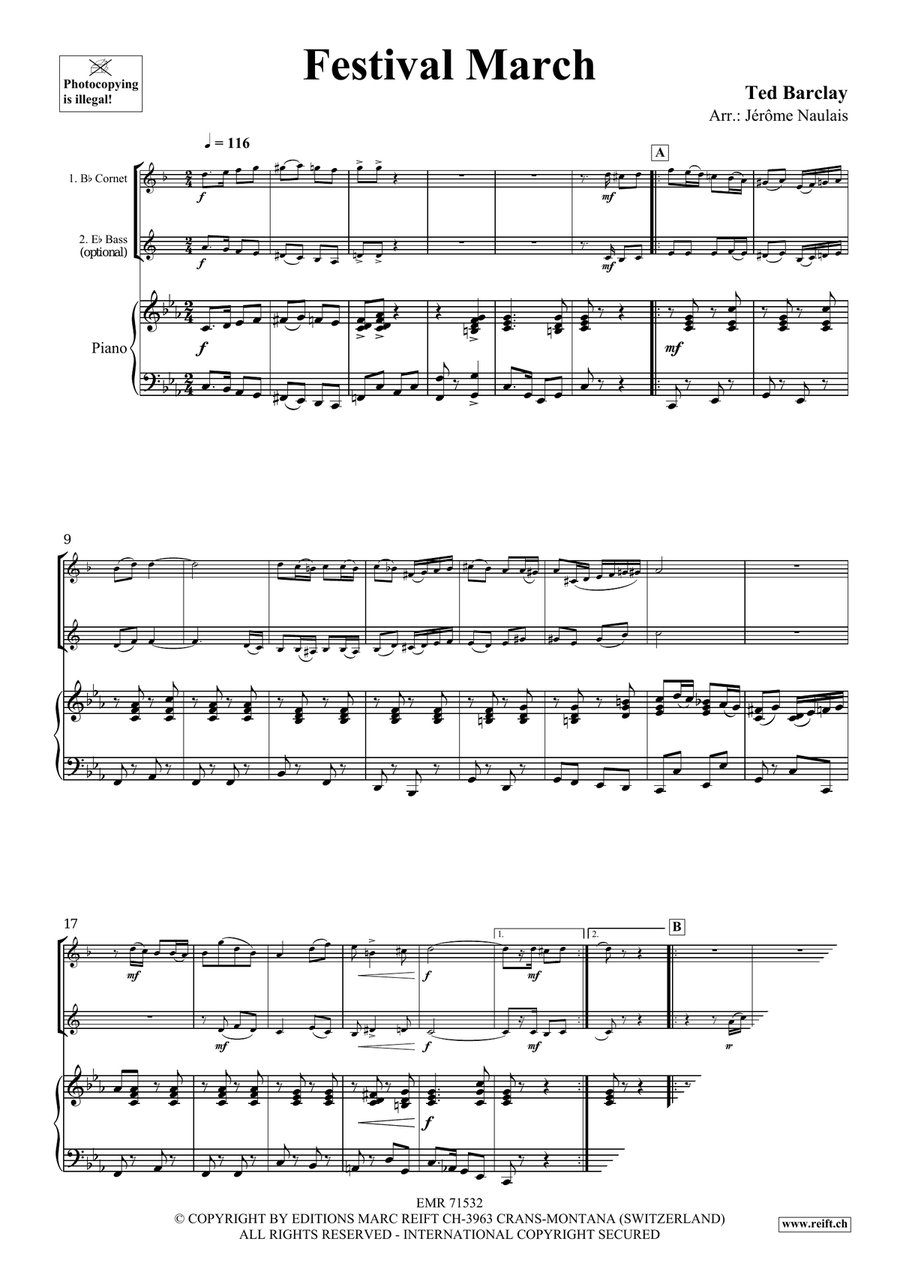 Festival March Festival March Cornet scores gallery preview page 4
