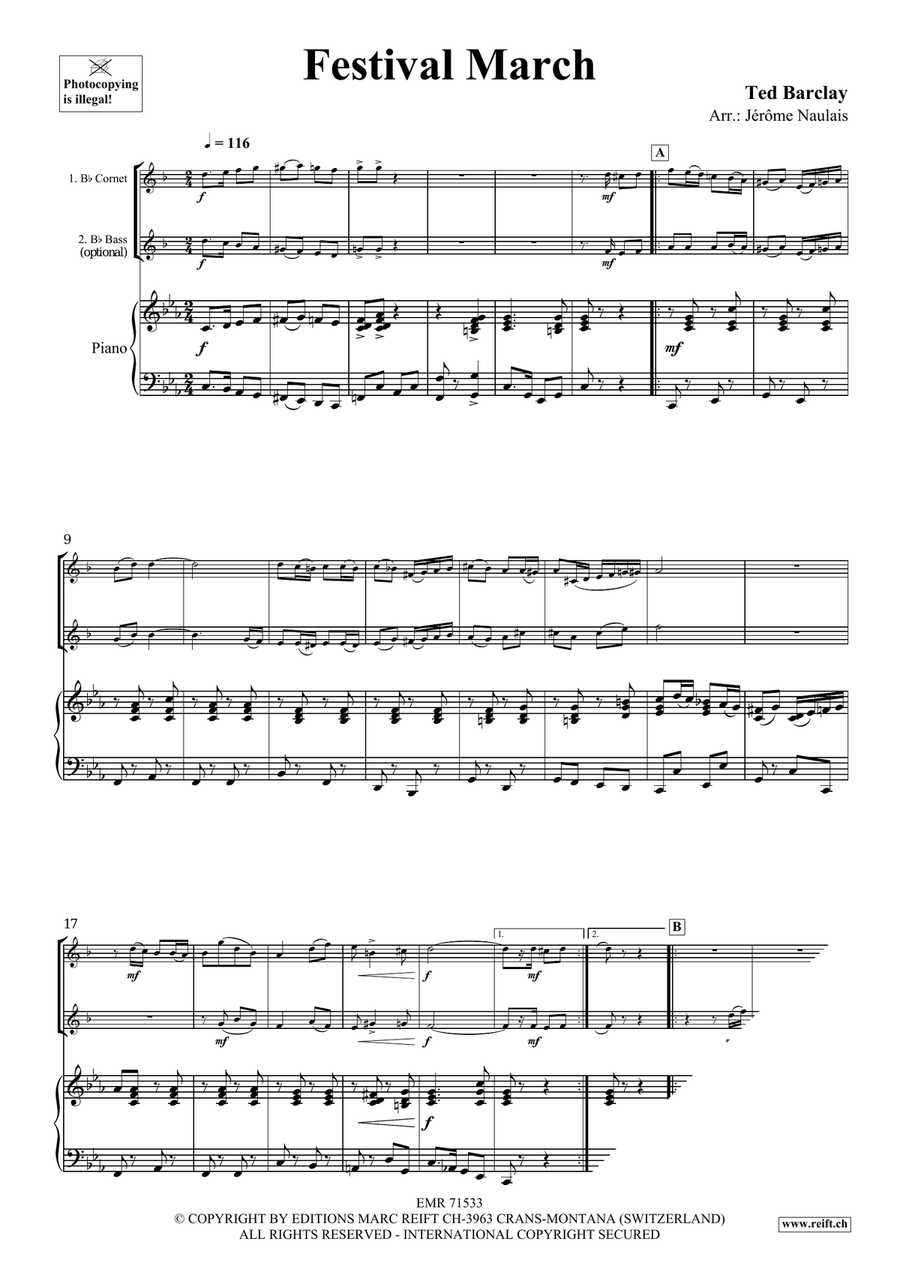 Festival March Festival March Cornet scores gallery preview page 4