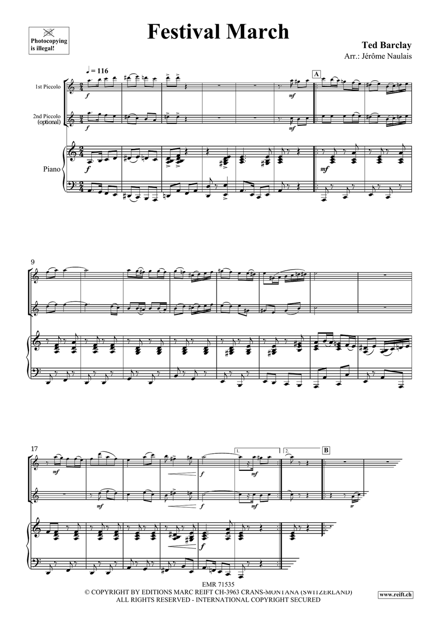 Festival March Festival March Piccolo scores gallery preview page 4