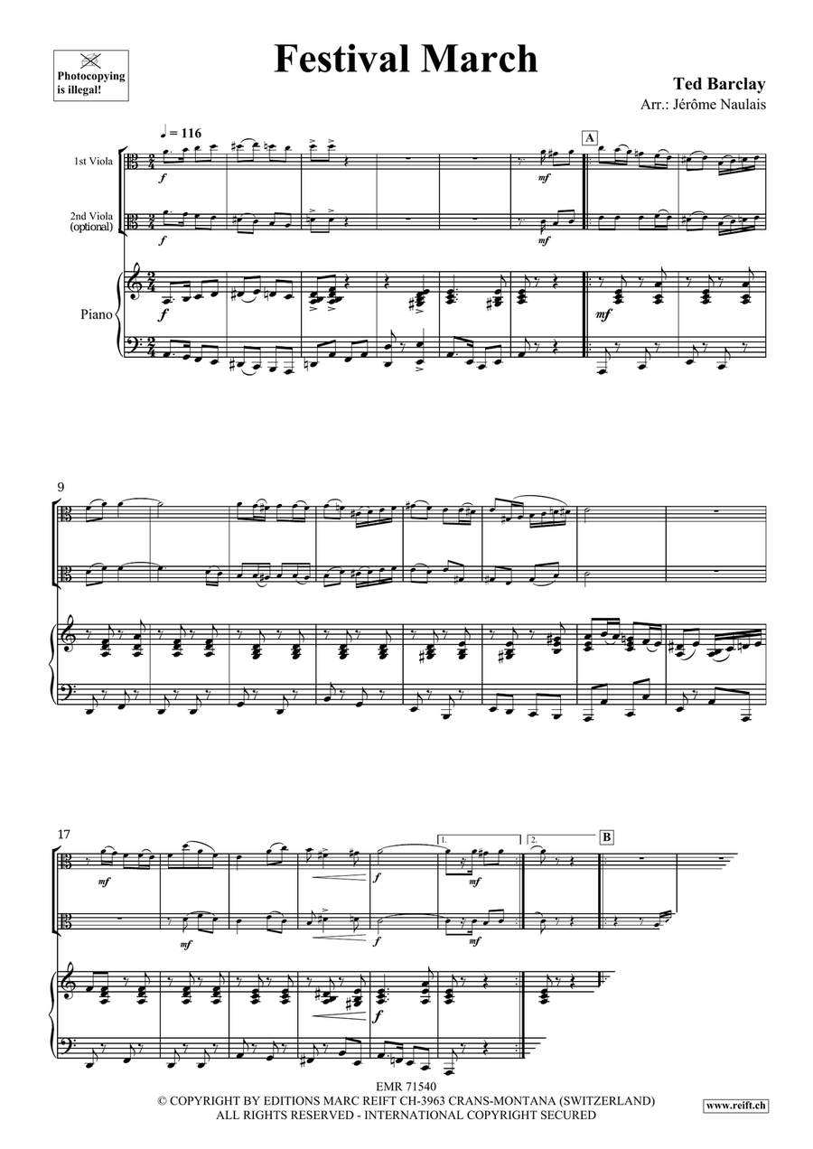 Festival March Festival March Viola scores gallery preview page 4