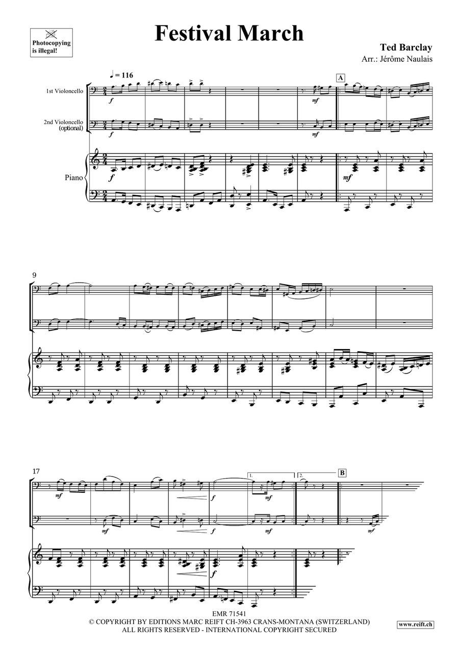 Festival March Festival March Cello scores gallery preview page 4