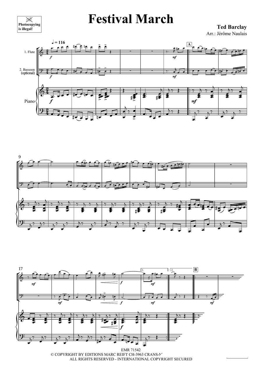 Festival March Festival March Bassoon scores gallery preview page 4