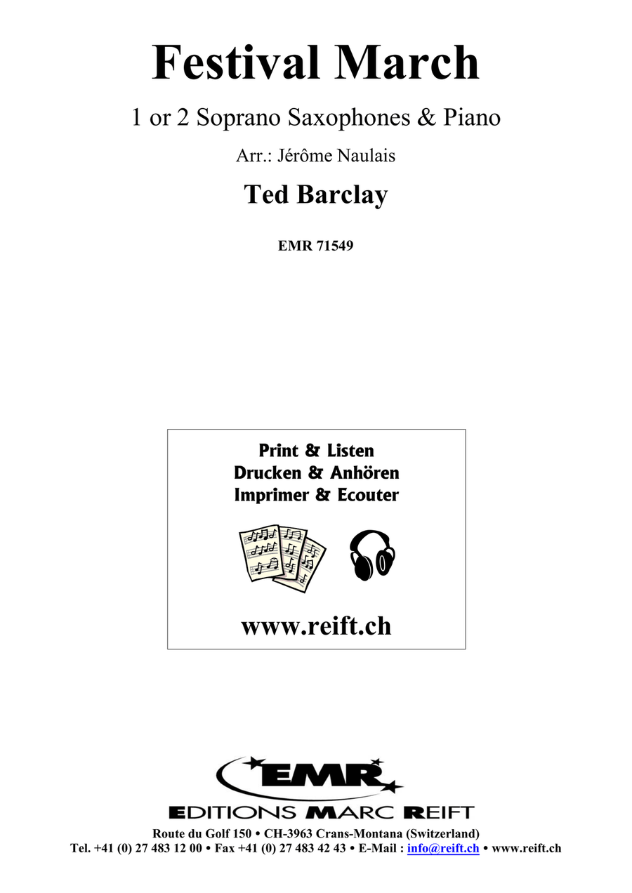 Festival March Festival March Soprano Saxophone scores gallery preview page 2