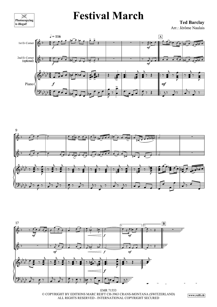 Festival March Festival March Cornet scores gallery preview page 4