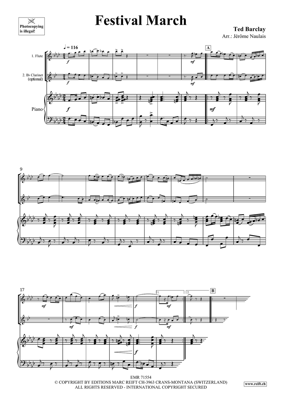 Festival March Festival March Clarinet scores gallery preview page 4