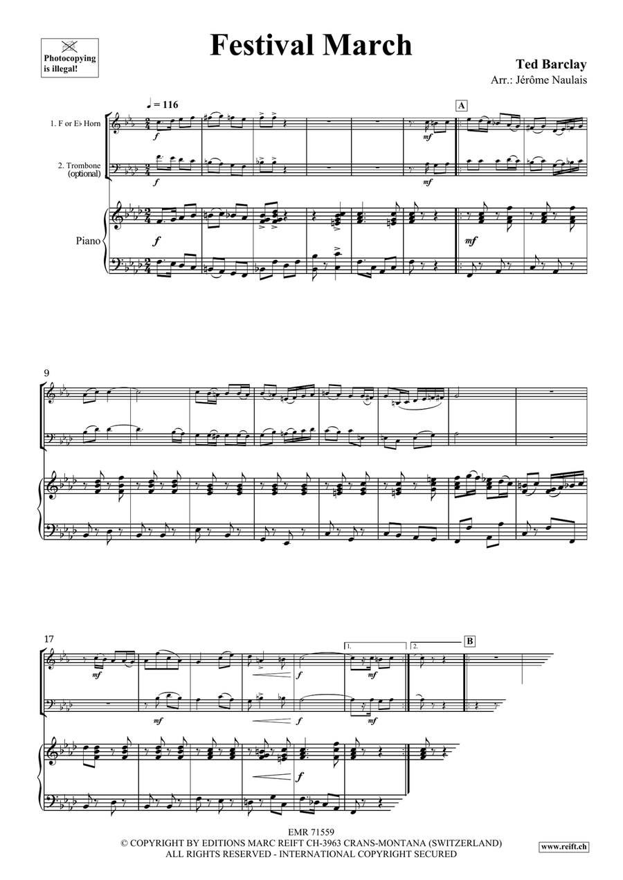 Festival March Festival March Horn scores gallery preview page 4