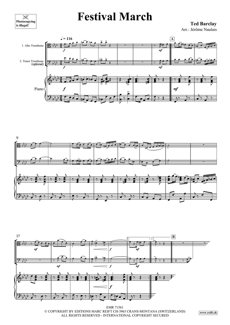 Festival March Festival March Piano Accompaniment scores gallery preview page 4