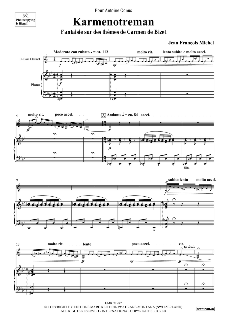 Karmenotreman Karmenotreman Bass Clarinet scores gallery preview page 5