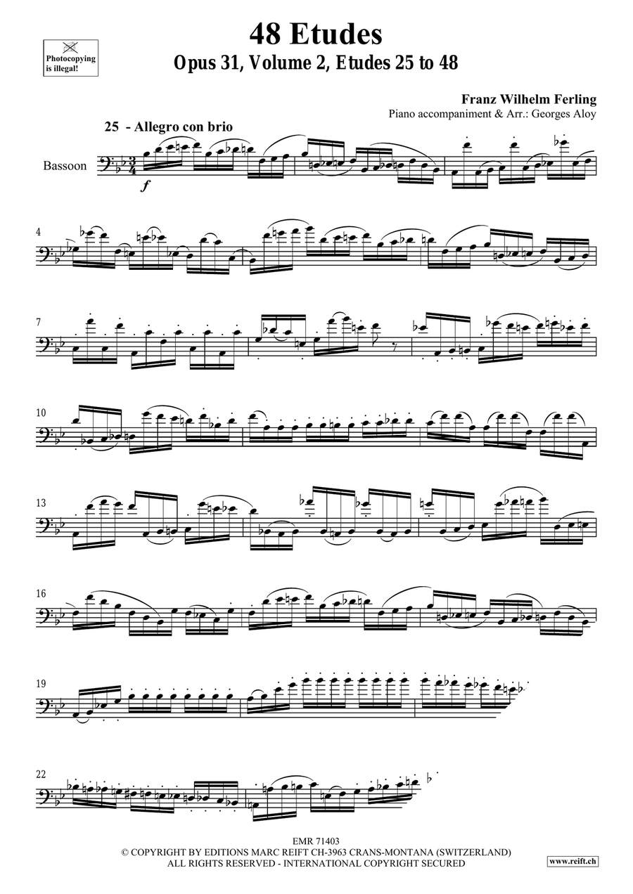 48 Etudes Volume 2 48 Etudes Volume 2 Bassoon Solo scores gallery preview page 3