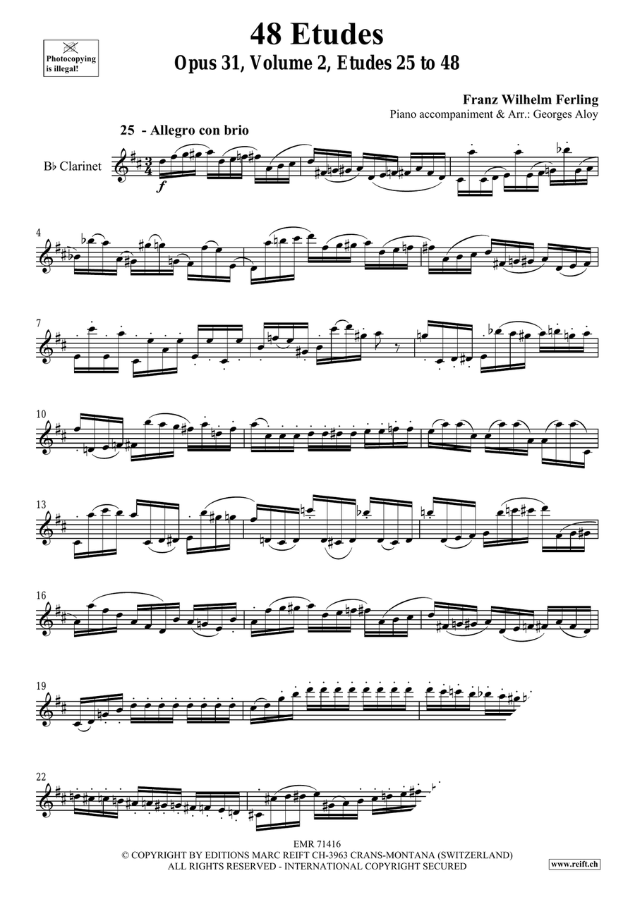 48 Etudes Volume 2 48 Etudes Volume 2 Clarinet Solo scores gallery preview page 3