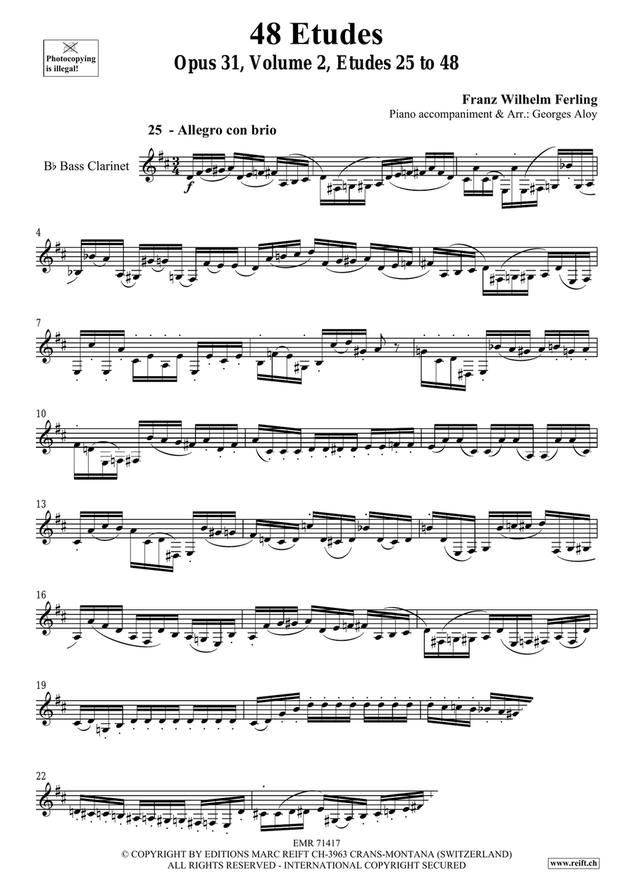 48 Etudes Volume 2 48 Etudes Volume 2 Bass Clarinet scores gallery preview page 3