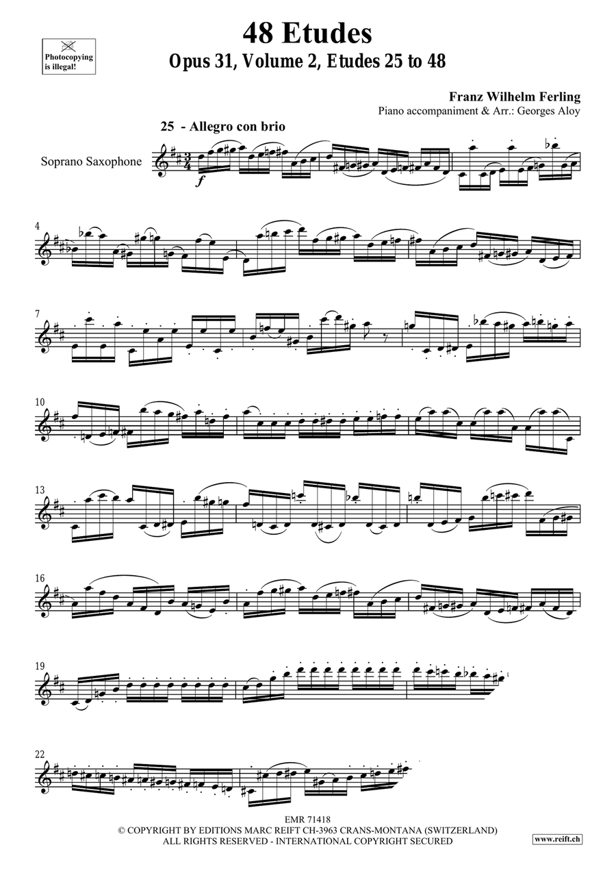 48 Etudes Volume 2 48 Etudes Volume 2 Soprano Saxophone scores gallery preview page 3