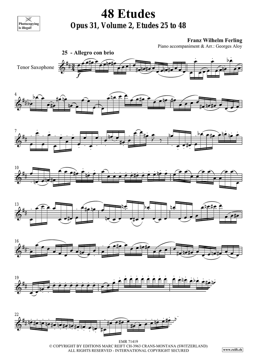48 Etudes Volume 2 48 Etudes Volume 2 Tenor Saxophone scores gallery preview page 3