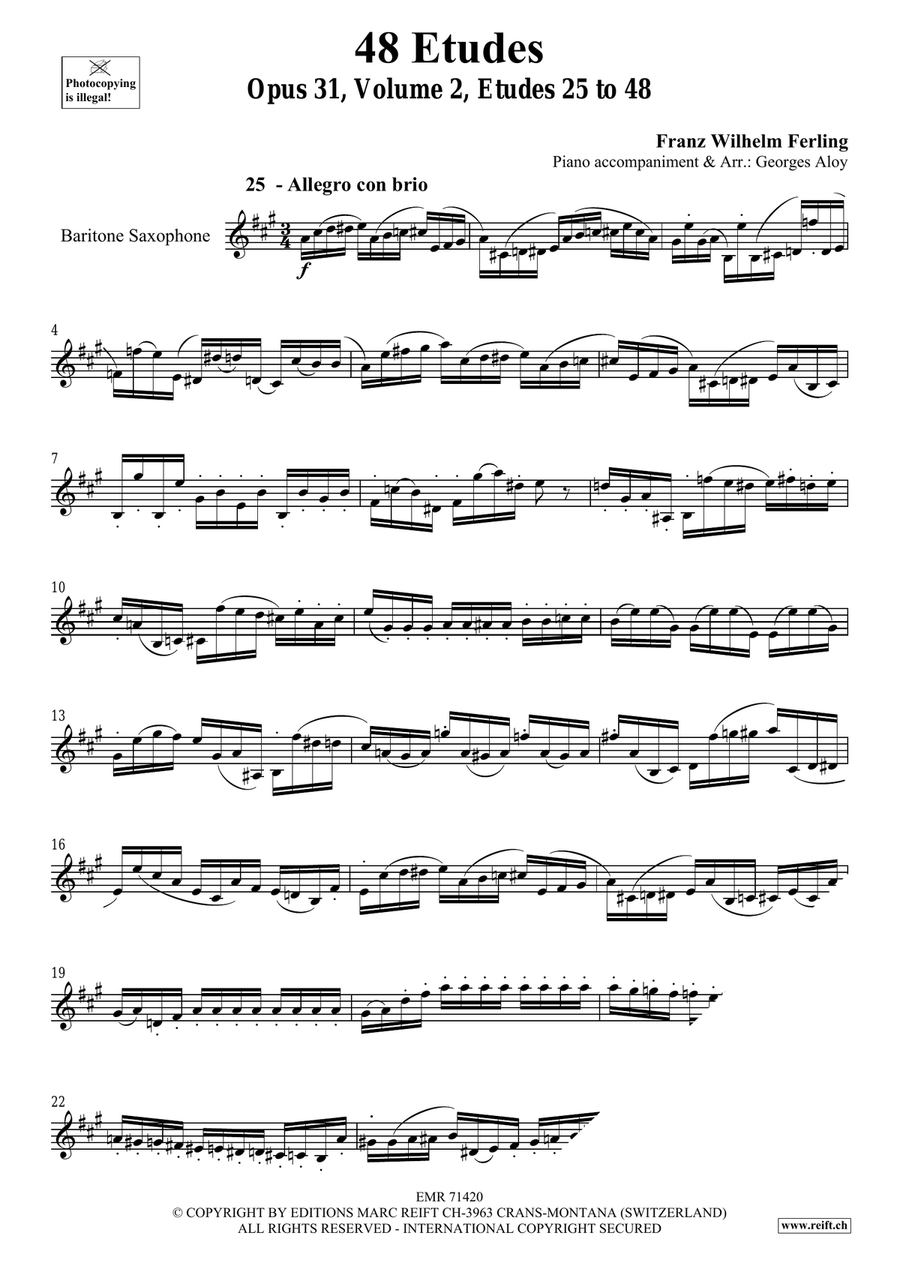 48 Etudes Volume 2 48 Etudes Volume 2 Baritone Saxophone scores gallery preview page 3