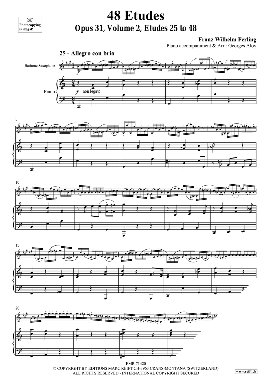 48 Etudes Volume 2 48 Etudes Volume 2 Baritone Saxophone scores gallery preview page 4