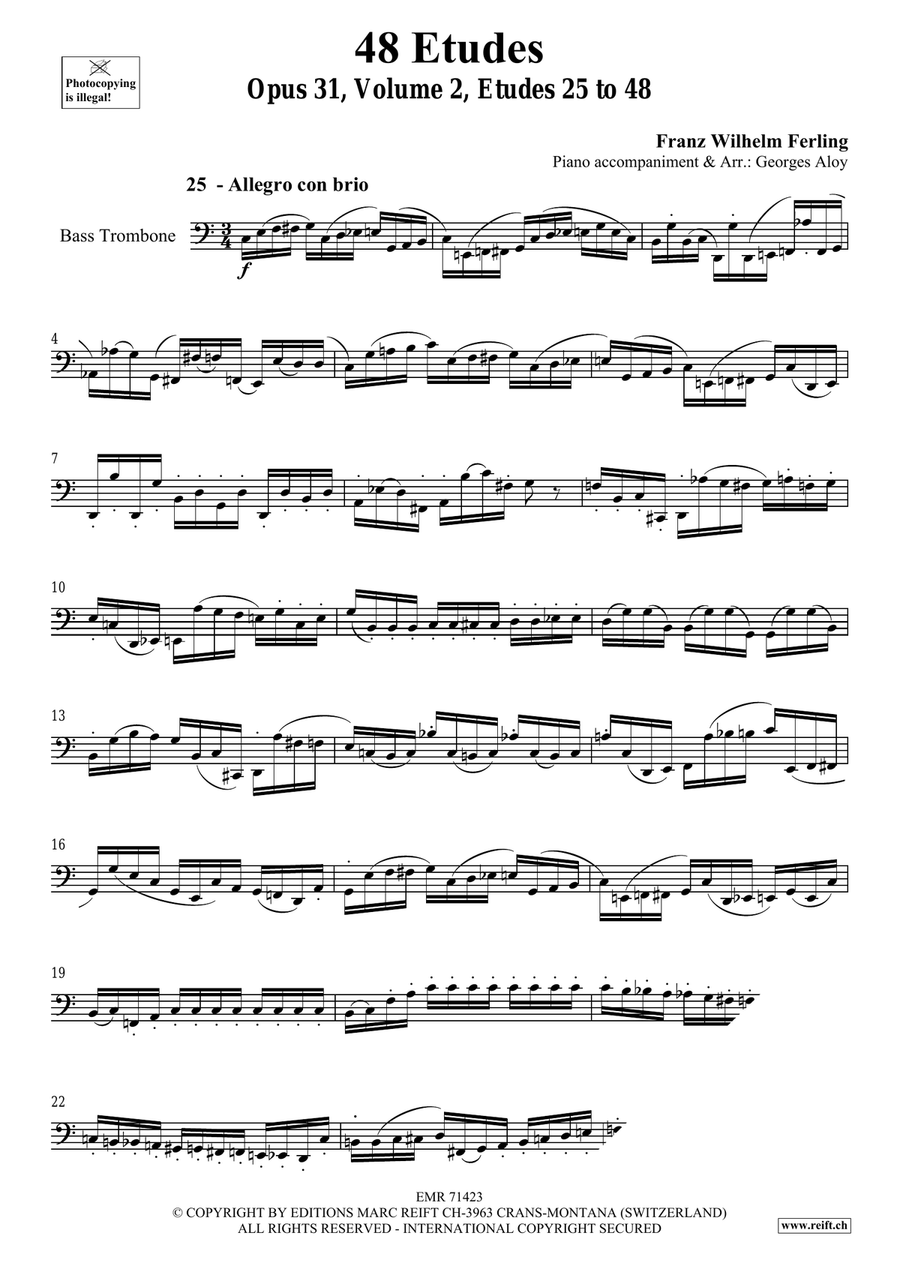 48 Etudes Volume 2 48 Etudes Volume 2 Bass Trombone scores gallery preview page 3
