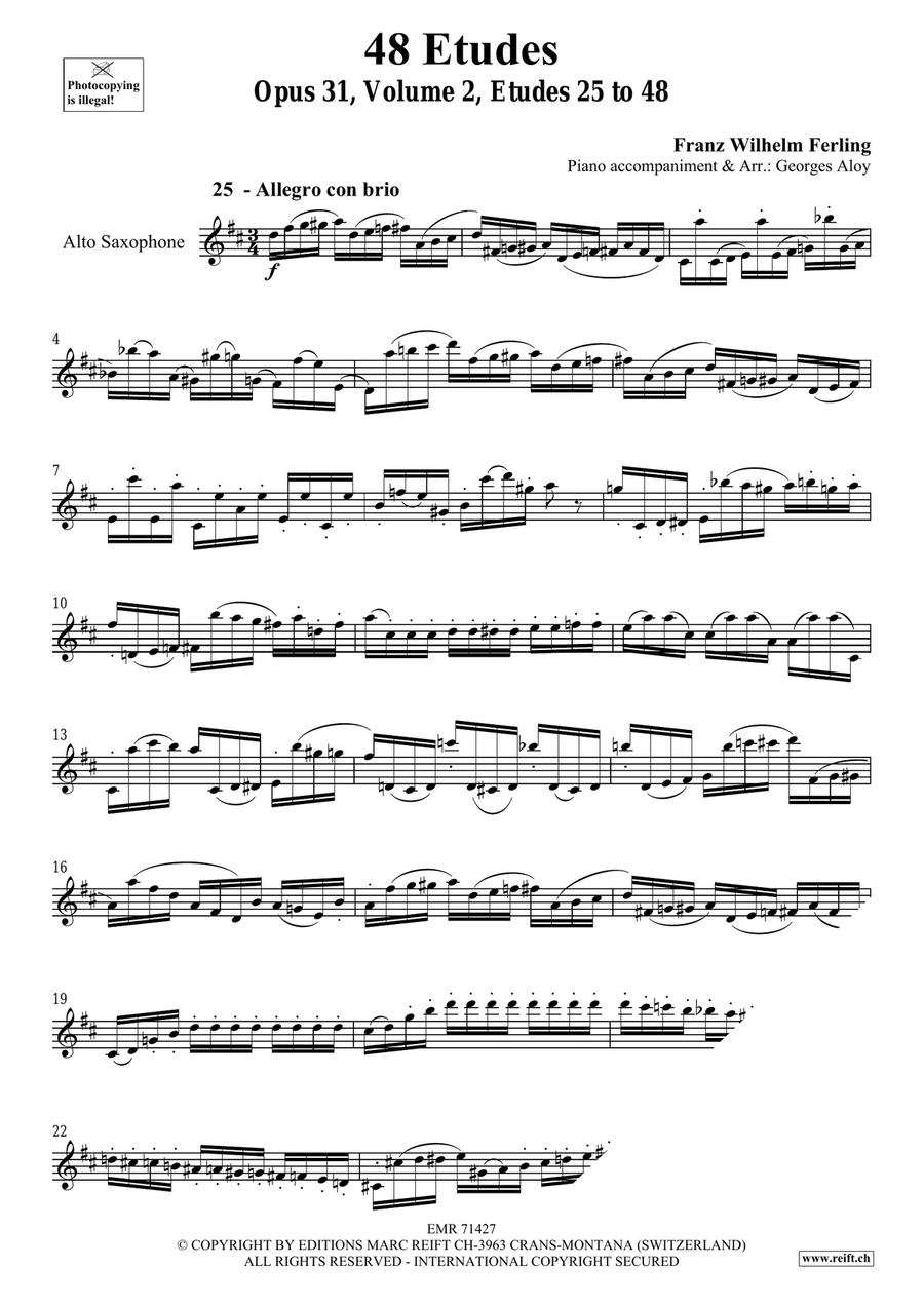 48 Etudes Volume 2 48 Etudes Volume 2 Alto Saxophone scores gallery preview page 3