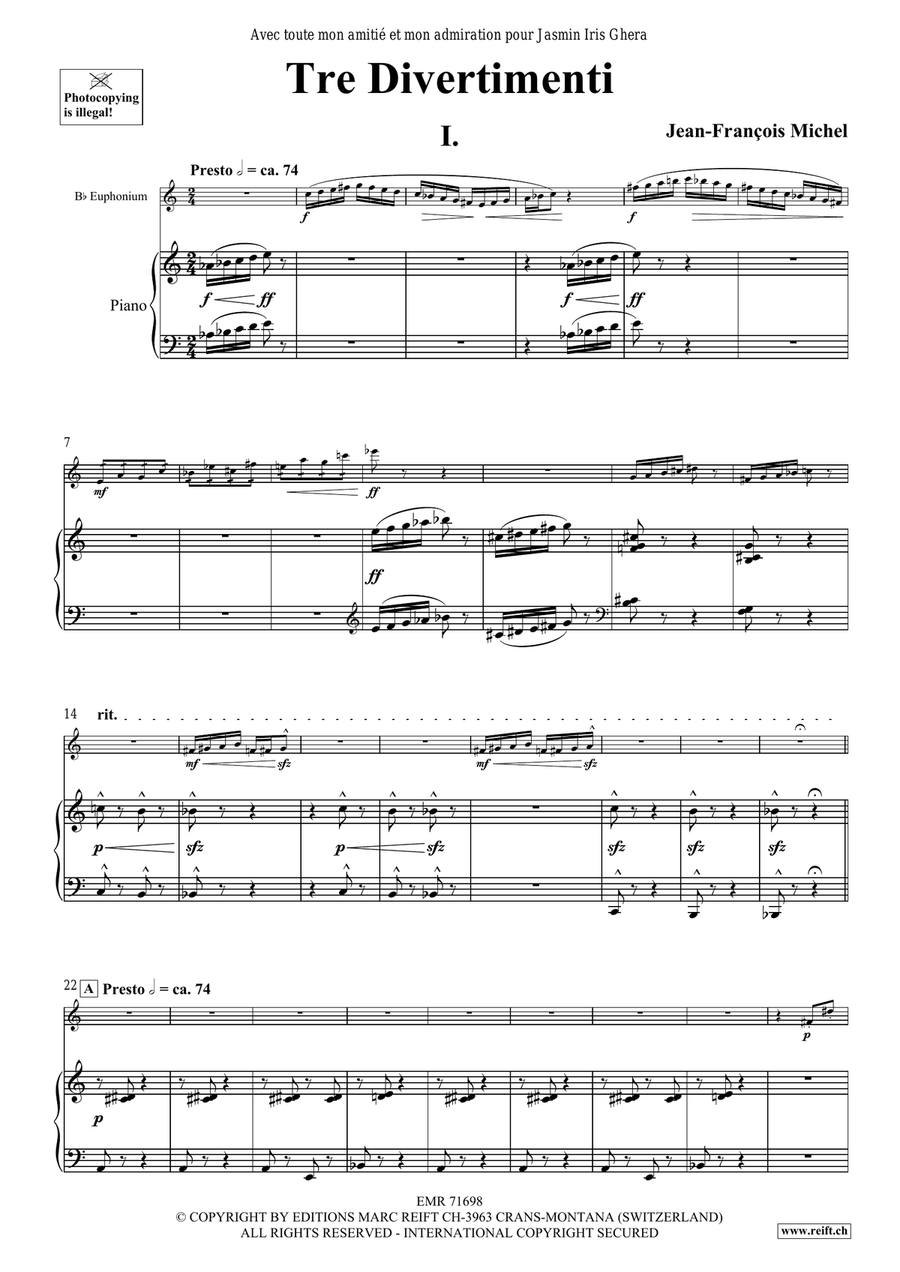 Tre Divertimenti Tre Divertimenti Euphonium scores gallery preview page 6