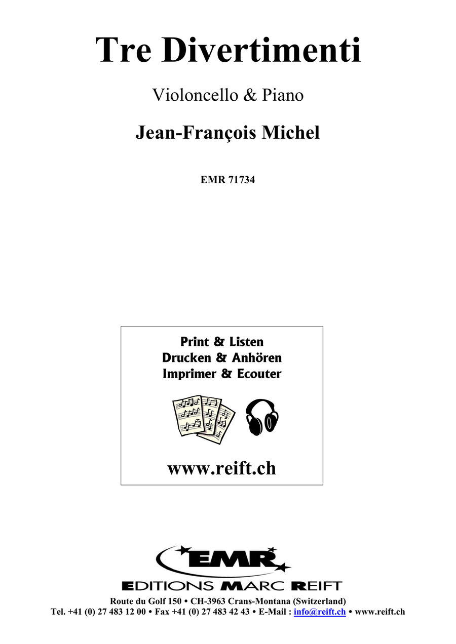 Tre Divertimenti Tre Divertimenti Piano Accompaniment scores gallery preview page 2
